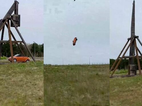 Catapults Vs. Cars