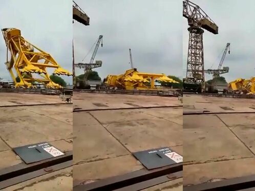 The Crane Collapsed During Testing.