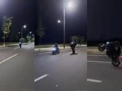 Do Not Ride A Motorcycle With Your Head Turned Upside Down.