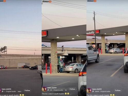 That Guy Probably Thought Falling Off The Bridge And Then Driving Across It Was A Better Idea.