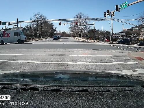 The Mitsubishi Blocked The Three Cars Behind Him; They All Honked Their Horns.