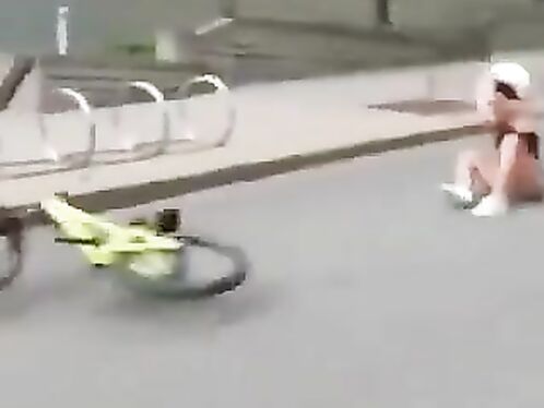 The High-flying Girl Showed Us The Damage Caused By Road Wear And Tear.