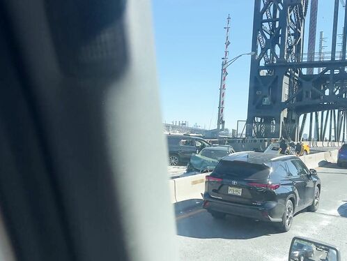 An Accident Occurred On The Bridge.
