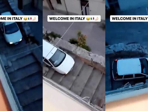 The Car Drove Down The Stairs