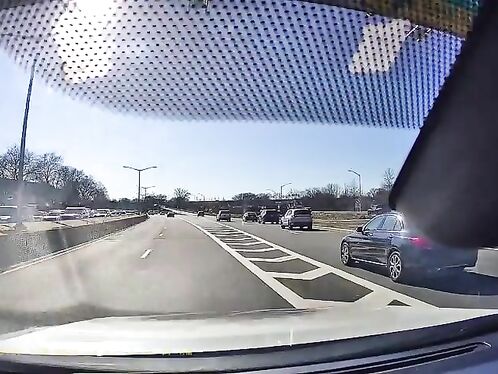 The Vehicle Stopped, Preparing To Illegally Drive Away.