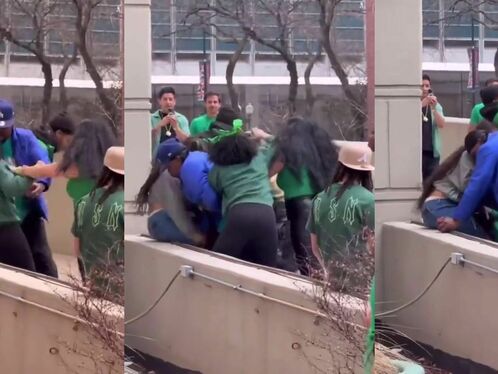 Clashes Broke Out During The St. Patrick's Day Parade On The Chicago River