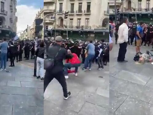 In Buenos Aires, Police Used Pepper Spray On A Retired Man And Beat Him.