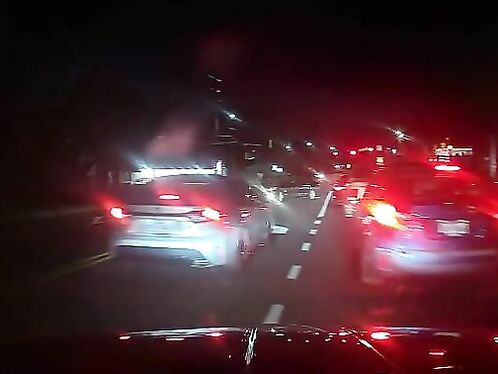 Idiot No. 1, Holding His ID Card, Overtook And Turned Left From The Middle Lane.