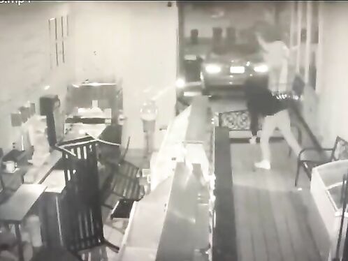 Thugs crash car into ice cream shop