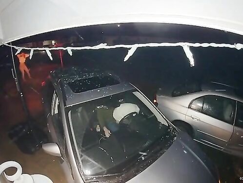 Driver rescued from car by first responders after flood