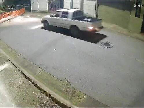 Driver hits massive pothole on the road and loses control of tire
