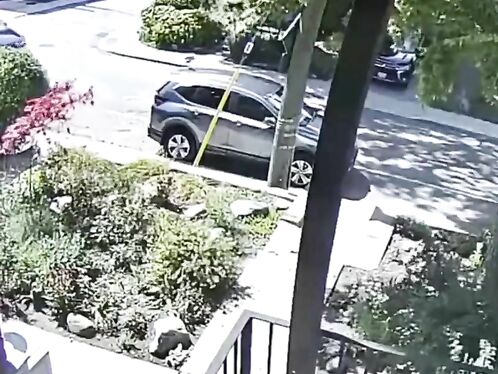 Man gets his vehicle stuck on the curb