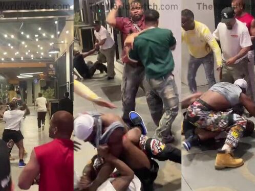 Gay men brawl in public