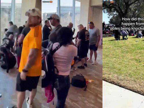 Dads brawl at cheerleading event