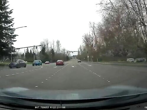 Driver swerves into oncoming traffic and causes a pileup