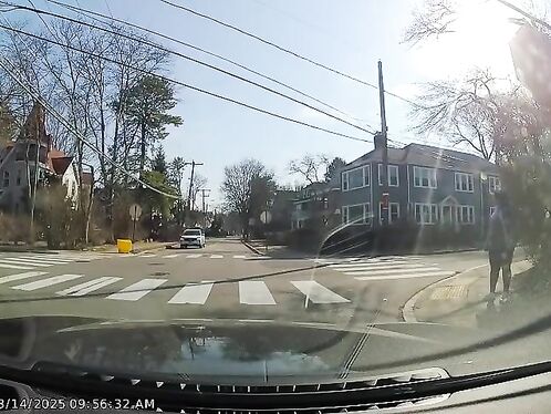 Man almost gets hit crossing street at wrong time