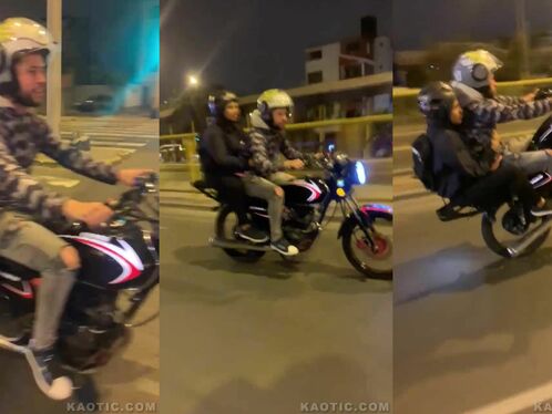 Man crashes into pole while doing a wheele