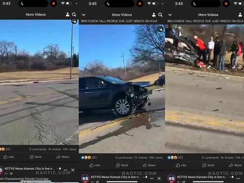 Car crashes during Chiefs parade