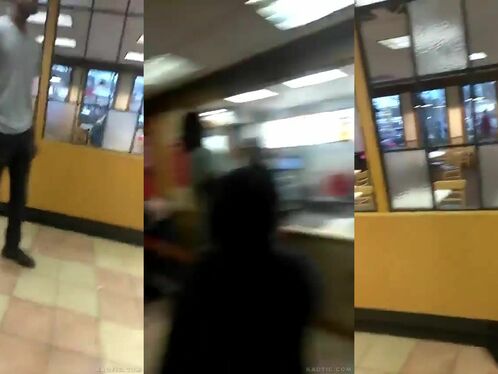 Woman reminds someone this is a Wendy's