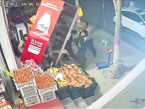 Vending machine crushes little guy