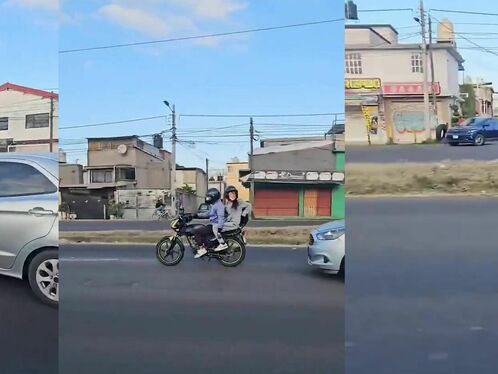 Motorcycle riders nearly take out a parked car