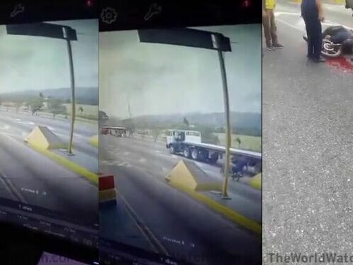 Motorcyclists lose balance at the wrong time