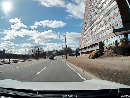 Camry driver has a close call