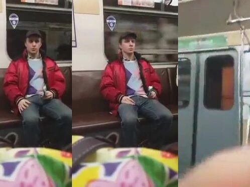 Man gets his foot stuck on public transportation