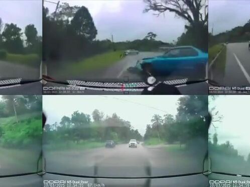 Cars collide in Malaysia