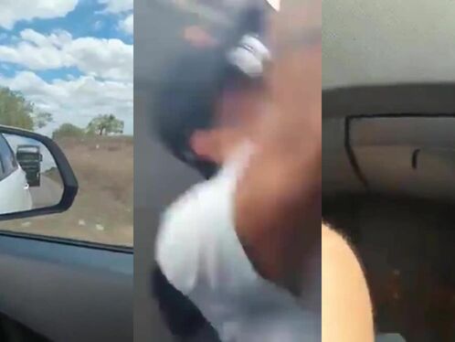 Driver records interior while driving