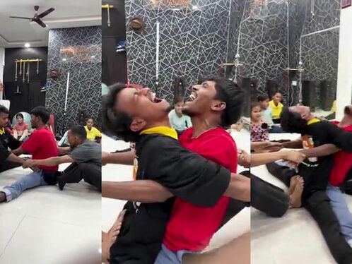 Man gets caught in arm wrestling fail at party