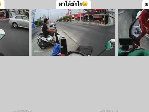 Motorcycle rider gets into crash while looking at phone