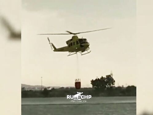 Helicopter rescues small plane from water crash