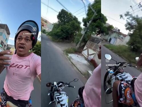 Man commutes to work in Brazil