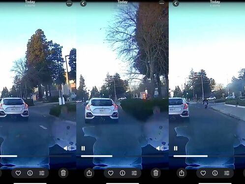 Moped driver turns into oncoming traffic