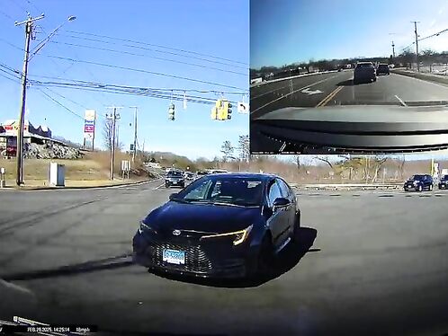 Driver fails to stop in time and crashes into barrier