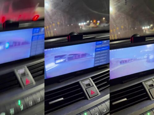 Driver struggles to use car's infotainment system