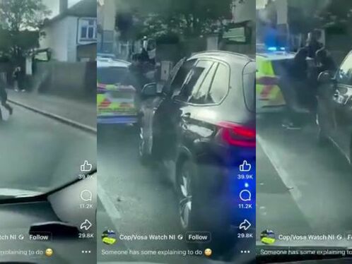 Officer hit by police car