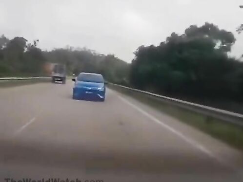 Driver crashes into guardrail