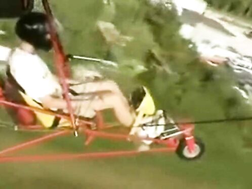 Man crashes while riding a homemade powered tricycle