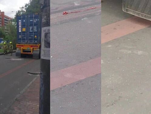 Woman on motorcycle hit by truck