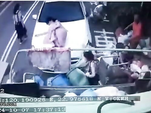 Mob viciously attacks two men on a boat