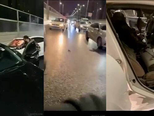 Man lights fireworks inside his car