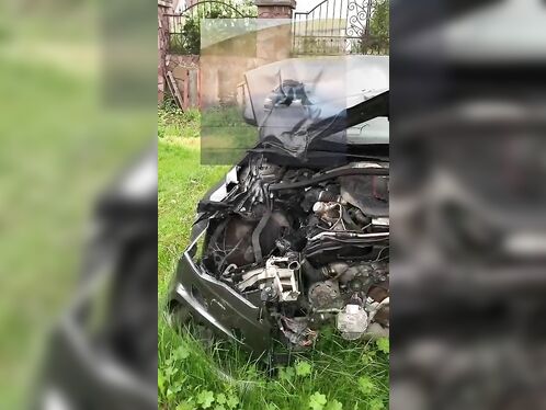 Car veers off the road and crashes into a house