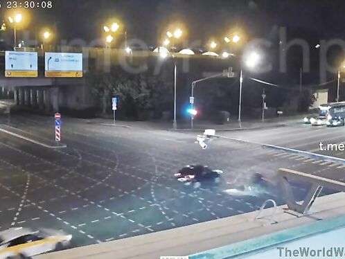 Motorcyclist thrown dozens of feet in Moscow accident
