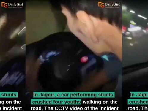 Stunt car hits multiple pedestrians on the road