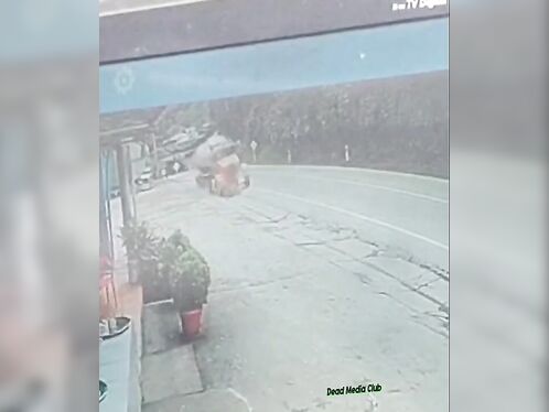 Man gets run over by a truck and killed on the road
