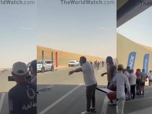 Man gets launched over handlebars on his motorcycle