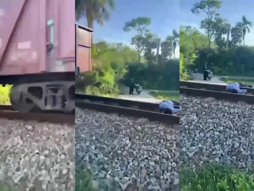 Man Leaves Items on Train Tracks