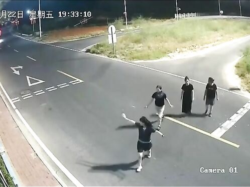 Man hopped over a car on a motorbike